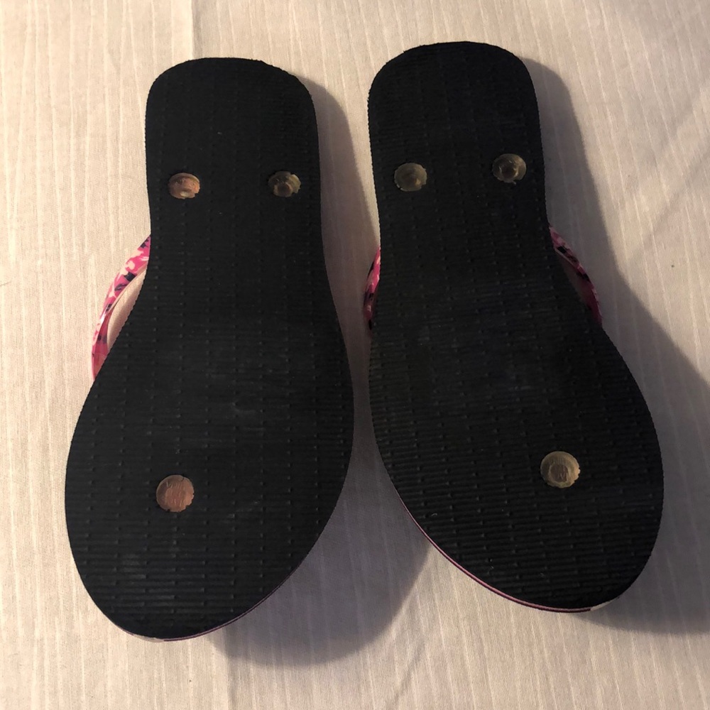 Vera Bradley Flip Flops flamingo SZ 5/6 - Picture 4 of 6